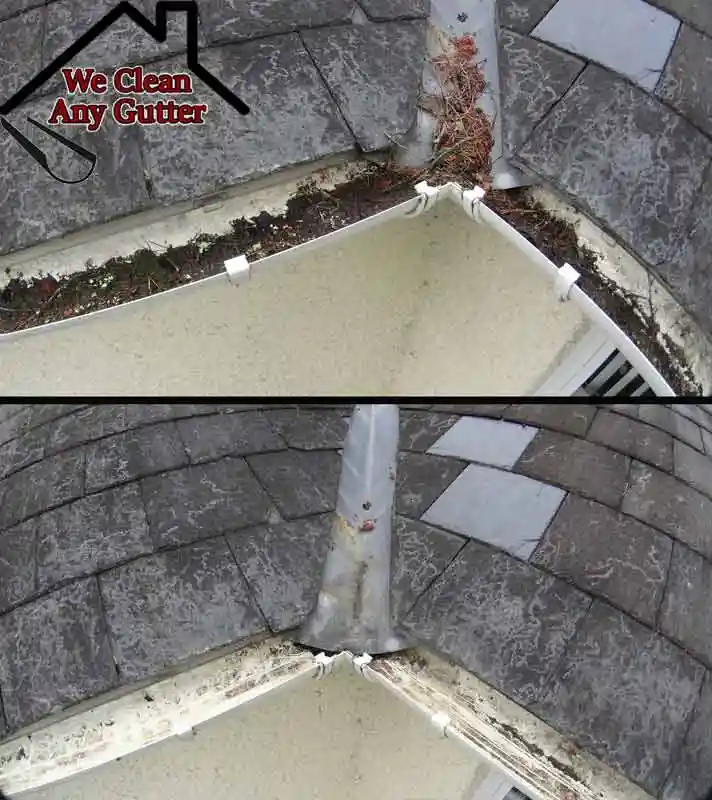 before and after Esher gutter clearance