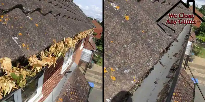 Blocked gutter in Surrey