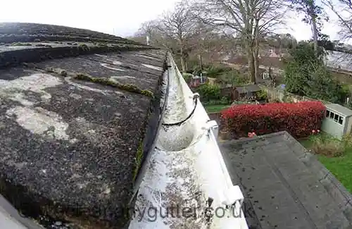 blocked gutter cleaning