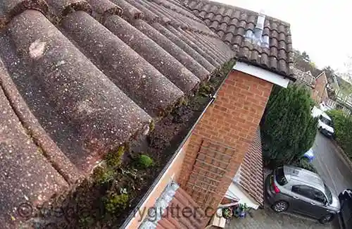 Biggin Hill blocked gutter